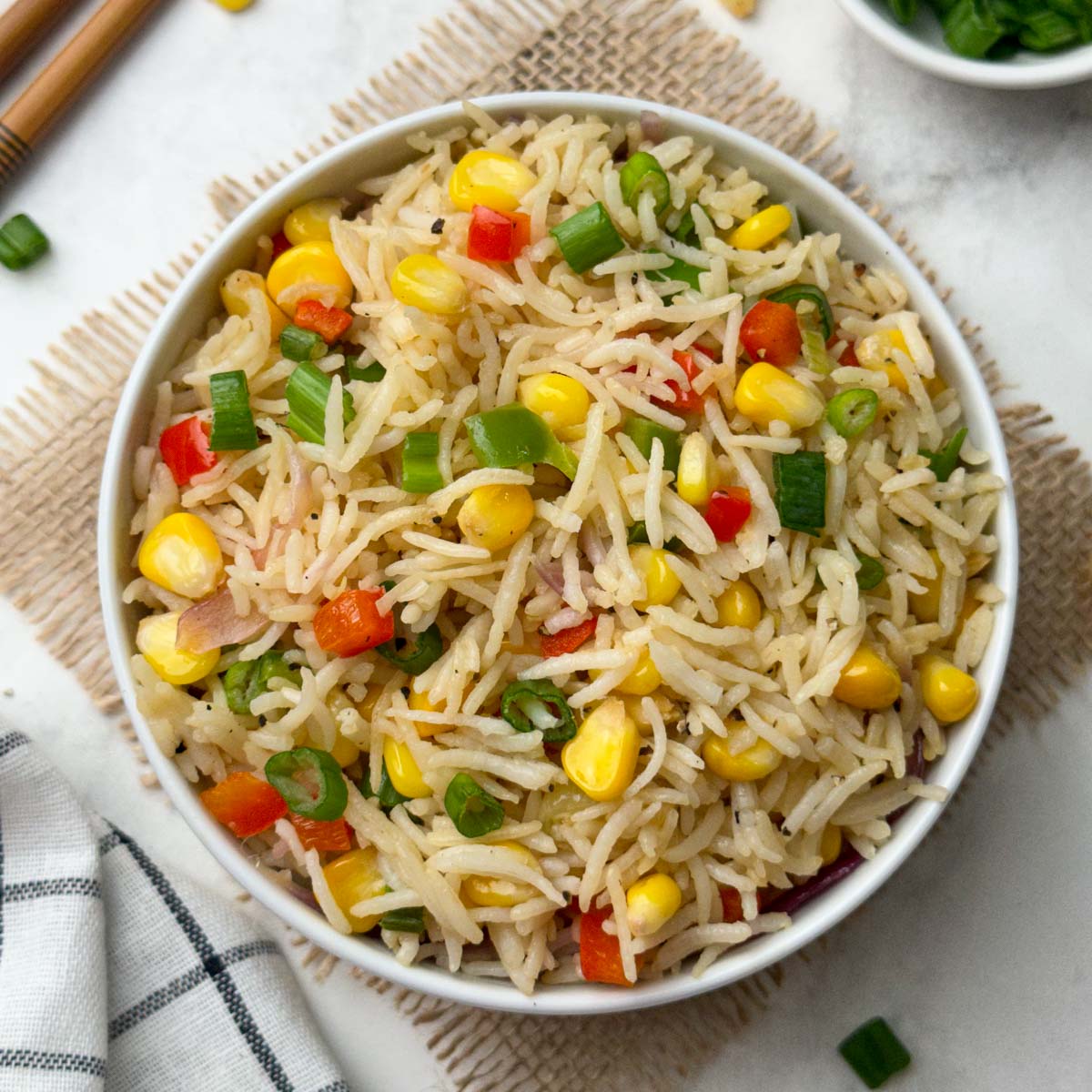  Sweetcorn fried rice